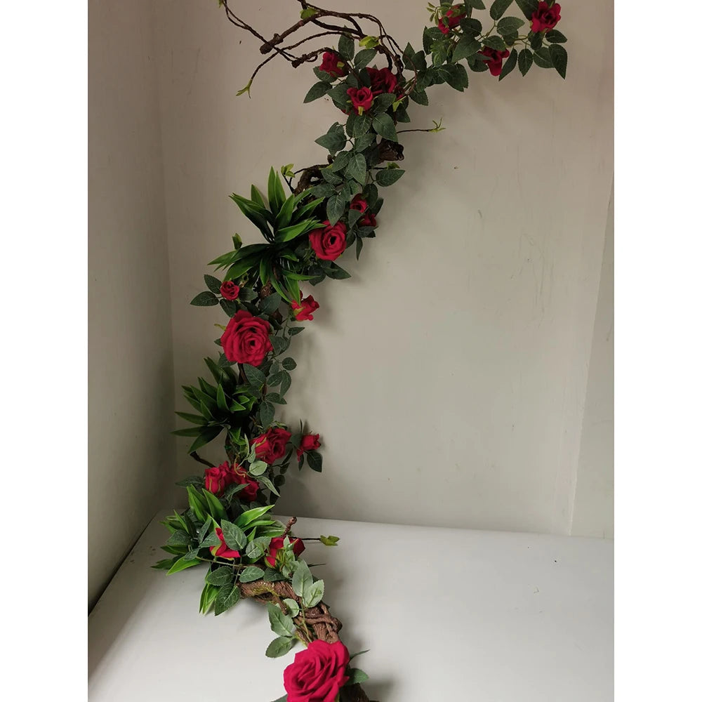 guirlande végétale artificielle feuilles fougère lierre naturelle extérieur intérieur décoration vert foncé clair