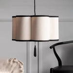 lampe suspendue tissu beige moderne texture mat 90 260V flux lumineux 249 2000