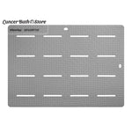 tapis bain mousse éva antidérapant hexagonal moderne gris texturé rainures opacité totale 85x60cm