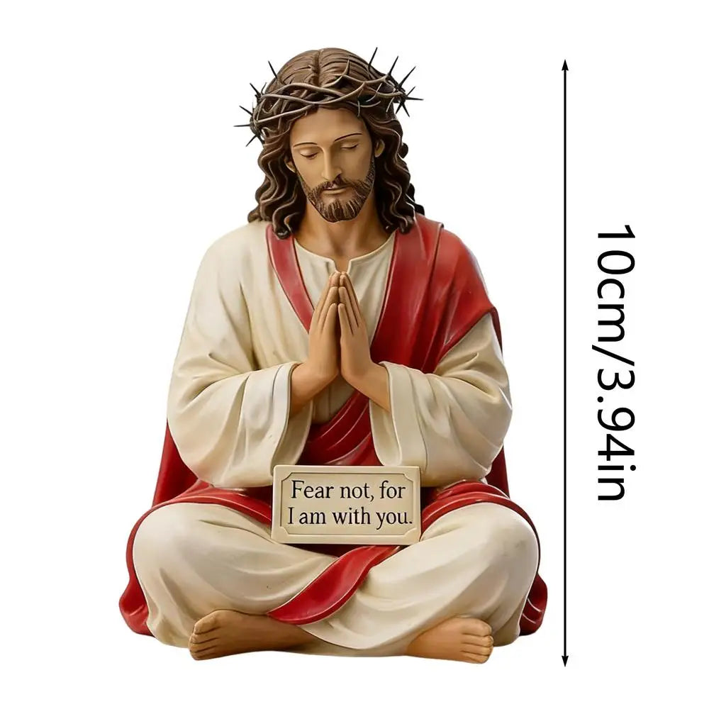 statue jésus résine inscription fear not religieuse moderne maison chambre