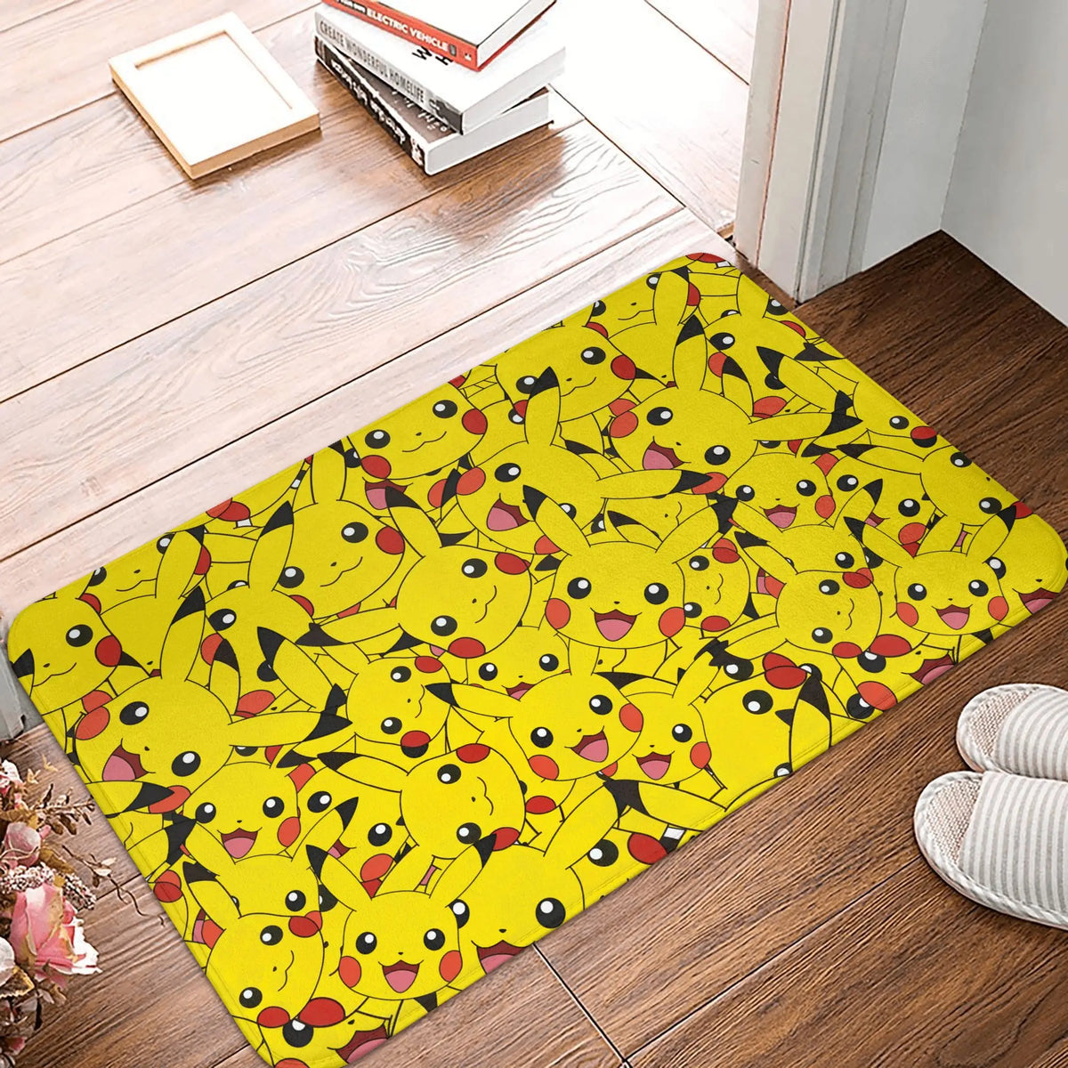 tapis antidérapant multicolore pokémon illustration moderne absorbant extérieur entrée cuisine balcon