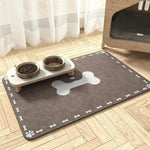 tapis animal motif os blanc texture douce moderne gris clair gris foncé absorbant rapide