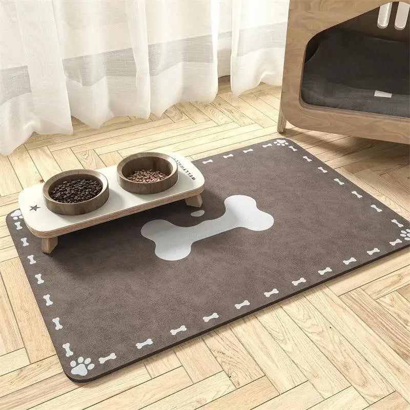 tapis animal motif os blanc texture douce moderne gris clair gris foncé absorbant rapide