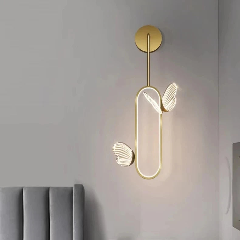lampe suspendue or blanc papillons relief cercles lumineux moderne minimaliste certifiée led acrylique haute