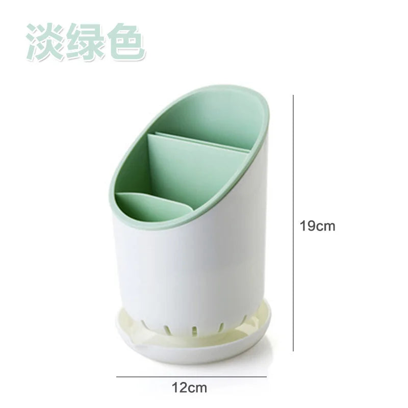 support rangement moderne blanc gris couverts cuisine conteneur plastique imperméable compartiments concaves fourchettes cuillères