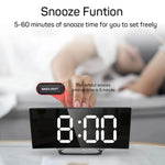 horloge numérique réveil LED affichage température face unique moderne noir mat table chevet