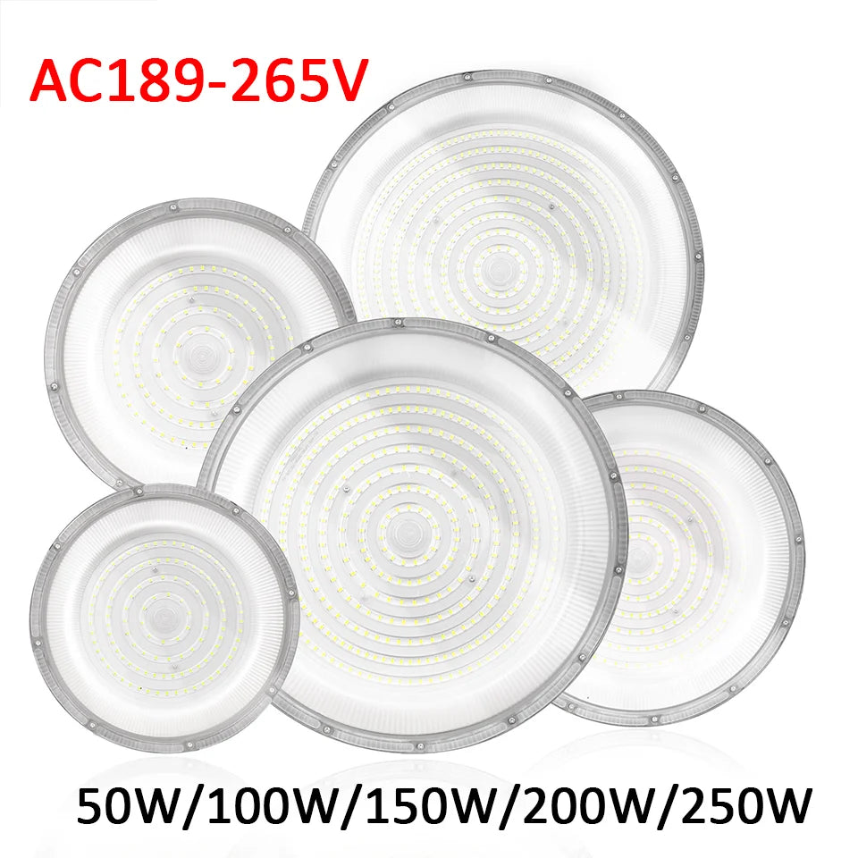 éclairage industriel led ufo haute baie blanc moderne 50w 600w ac85265v