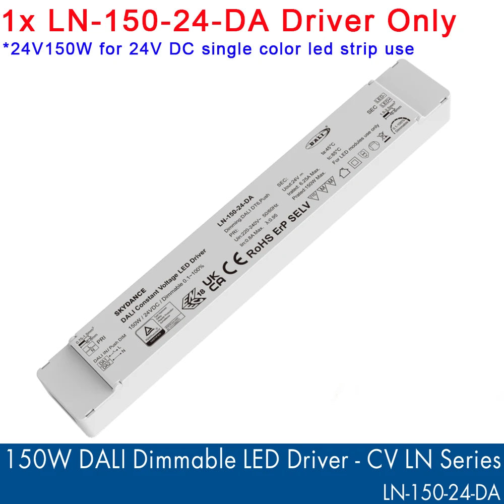 pilote led 150w 12v 24v dali cct constant voltage veromount blanc moderne