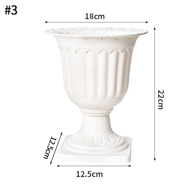 vases décoratifs modernes plastique blanc noir gris vert rayures verticales fleurs maison mariage