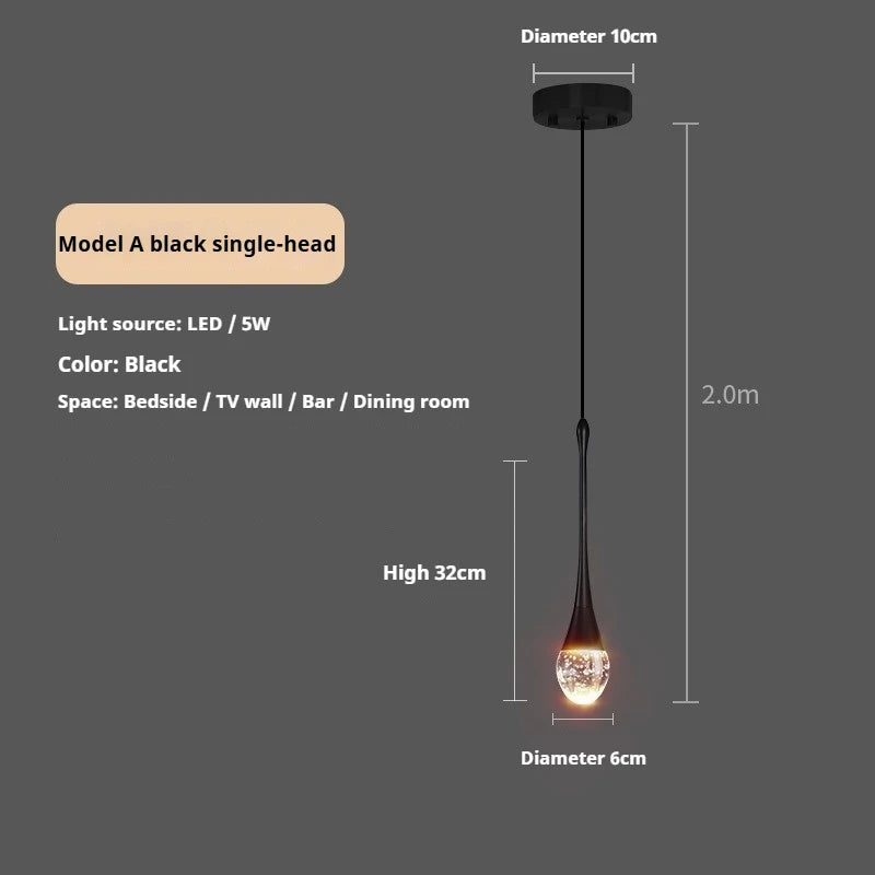 suspension lumineuse or transparente bubbles moderne ampoule câble led chambre salon restaurant