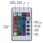 boîte lumière tactile câble usb télécommande 16 couleurs moderne noire matériau métal