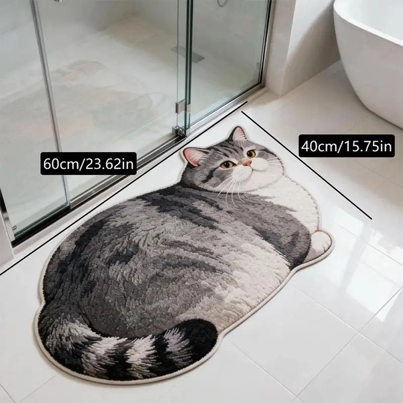 tapis sol antidérapant chats chiens pelucheux moderne décoration maison beige gris bleu marine