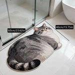 tapis sol antidérapant chats chiens pelucheux moderne décoration maison beige gris bleu marine