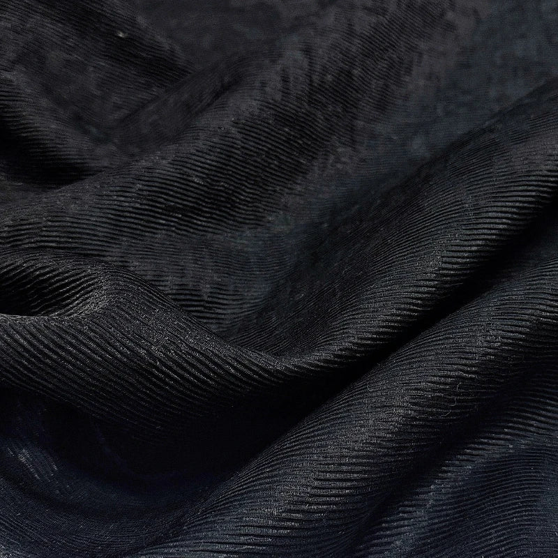 tissu coton noir texturé rayures verticales 145cm large décoration bricolage artisanal respirant plain