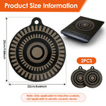 tapis protection silicone induction noir beige rayures moderne 25x22cm thermochromique
