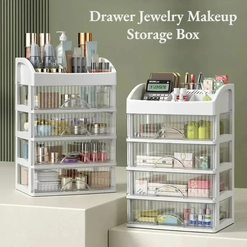 boîte rangement transparente moderne boîte cosmétique maquillage bijoux organisation multifonctionnelle