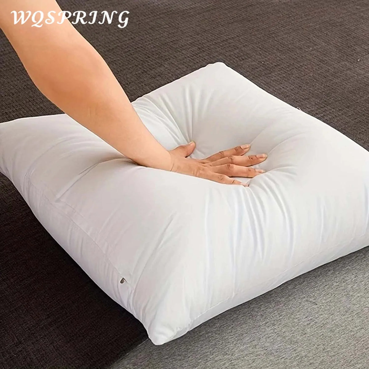 coussin carré blanc doux lavable simple 40x40cm 50x50cm 55x55cm chambre canapé litPATCH TRAVAIL