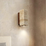 lumière murale moderne minimaliste bois texture naturelle beige clair marron foncé veineuse fixée plaque