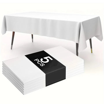 nappes blanches unies plastique opaques table manger événements mariage anniversaire deco moderne adaptable intérieurextérieur