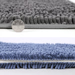 tapis bain polyester antidérapant gris vert bleu moderne bouclé 40x60cm cuisine salle bain prière
