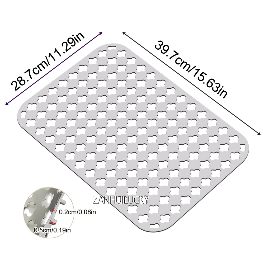 tapis cuisine silicone hexagones moderne noir résistant chaleur antidérapant respectueux environnement