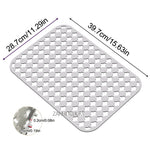 tapis cuisine silicone hexagones moderne noir résistant chaleur antidérapant respectueux environnement