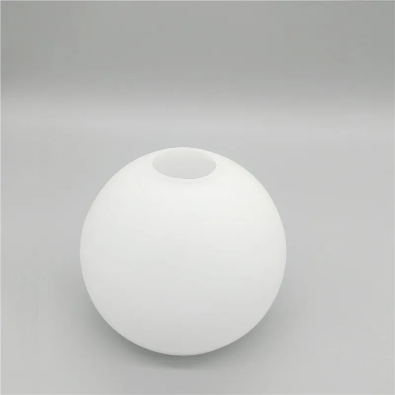abat jour boule verre blanc moderne opaque 10cm 12.5cm 14.5cm 15cm 16cm 18cm 20cm