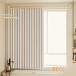 rideau douche polyester texturé rayures verticales opacité moderne beige clair easy