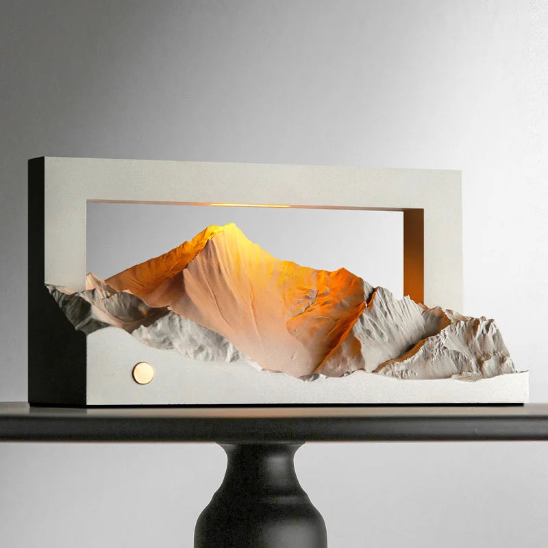 Lampe d'ambiance montagne neige Rizhao gris clair
