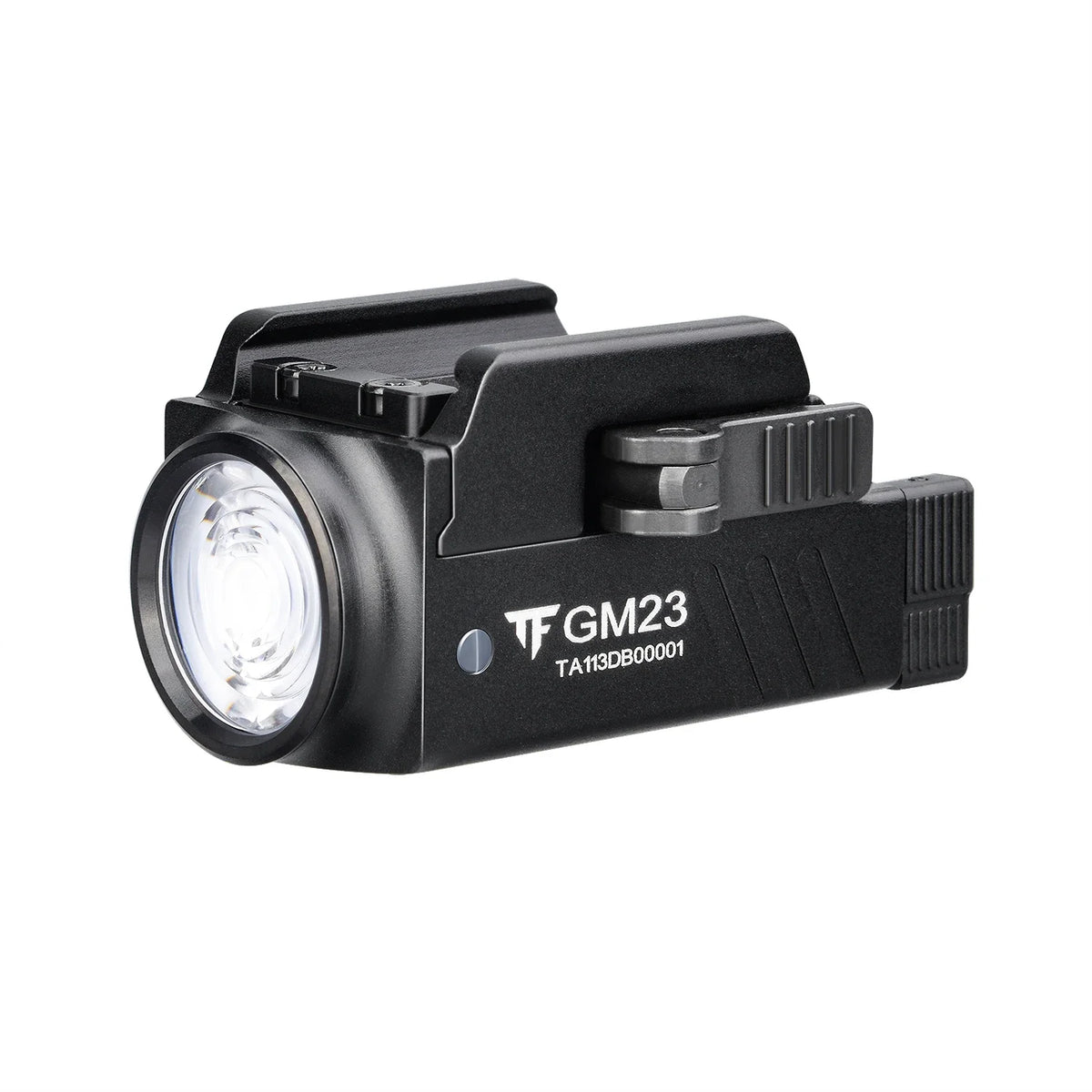 lampe torche tactique rechargeable led puissante arme poing aluminium noir robuste