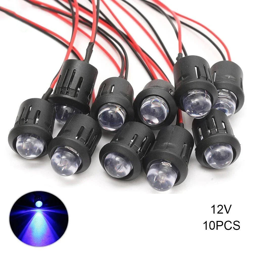 ampoules led 12v câbles noirs rouges 20mm 10mm jardin moderne 100000h