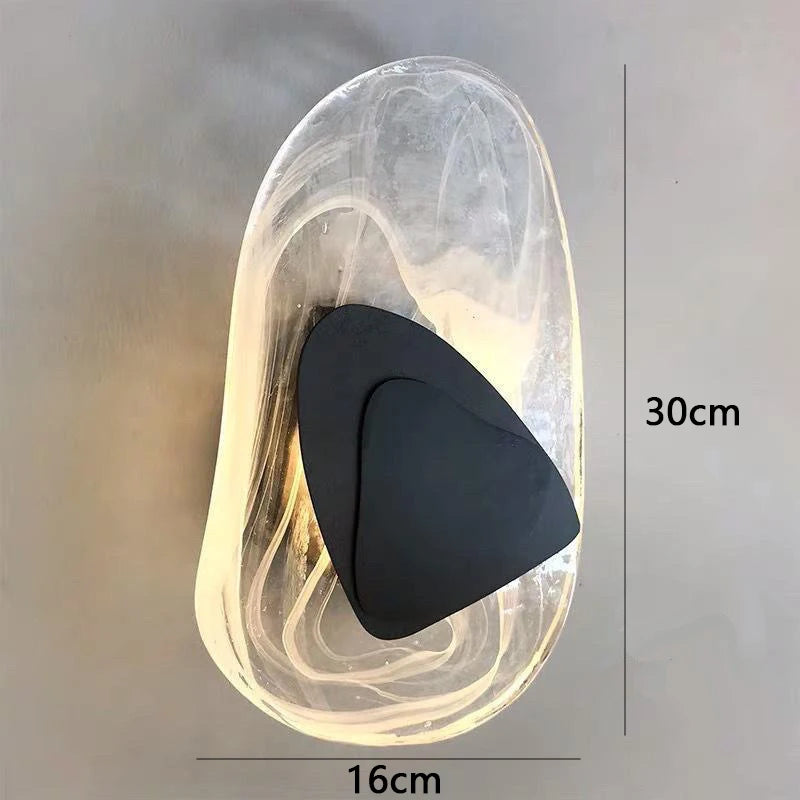 applique murale moderne led dorée noire contemporaine fixée mur transparente minimaliste chambre cuisine salle