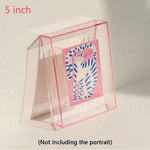 cadres photo transparents modernes abstraits géométriques couleurs vives rouge vert jaune bleu orange rose