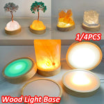 veilleuse bois naturel moderne base lumineuse led rechargeable nuit table maison 8cm 10cm 6cm