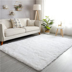 tapis salon peluche violet doux confortable moderne intérieur chambre canapé décor maison anti dérapant