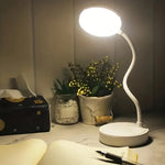 lampe table led rechargeable usb moderne minimaliste blanc opacité câble