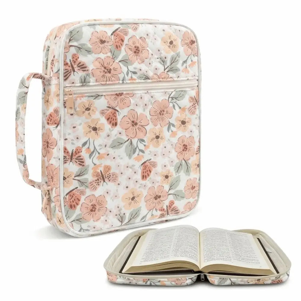sac main réutilisable coton fleurs moderne poignée détachable blanc rose vert jaune bleu élégant