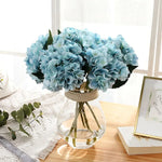 bouquet artificiel hortensia blanc rose bleu vert moderne décoration intérieure mariage anniversaire