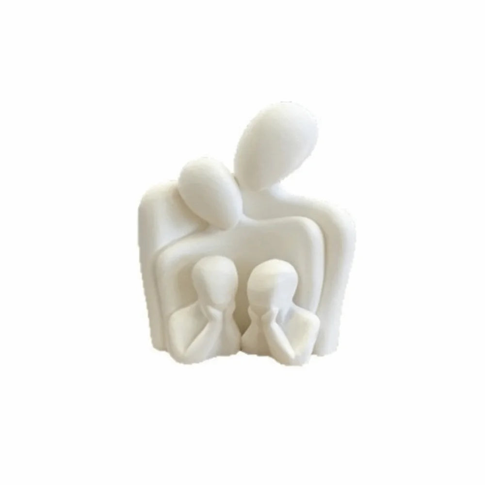 décoration intérieure sculpture familiale abstraite blanc moderne minimaliste 10cm haute figurine