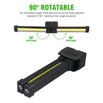 lampe travail pliable noir jaune aimants boutons contrôle réglable moderne pratique