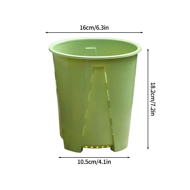 Pots fleurs modernes plastique vert couvercle motif branches blanc minimalistes