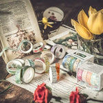 ruban adhésif décoratif multicolore fleurs papillons vintage floral boîte inclusion adhésif mignon étudiant cadeau