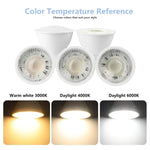 projecteur led gu10 9w blanc moderne 120 degrés 3000k 4000k 6000k transparent salon