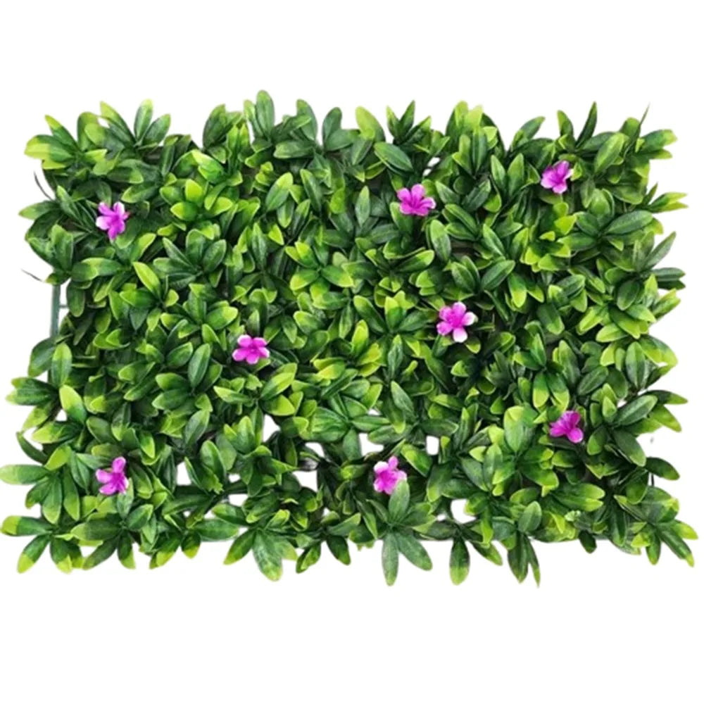 plantes artificielles modernes feuilles vertes fleurs violettes rouges extérieures décoration intime résistantes uv