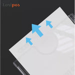 présentoirs documents transparents moderne certificats diplômes base stable flèches bleues insertion facile A4 horizontal