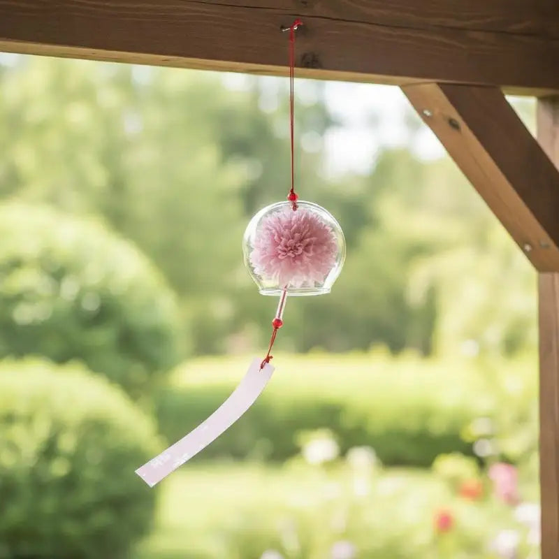 boule fleurs suspendue transparente moderne couleurs rose violet blanc bleu jaune cordelette decoration maison