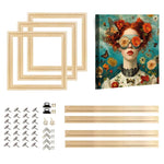 cadre peinture bois moderne 20x20cm 30x30cm 40x40cm 50x50cm texture bois naturel