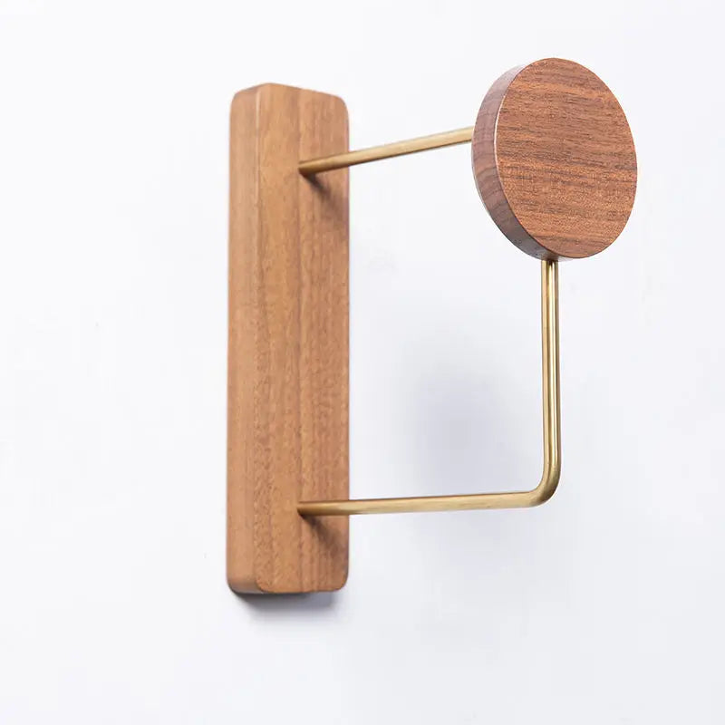 porte manteau mural bois or résistant rouille métal laiton moderne minimaliste qualité pratique