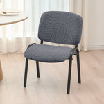 housses chaise polyester jacquard rayures modernes couverture chaise banquet gris clair ajustable protégeant universel