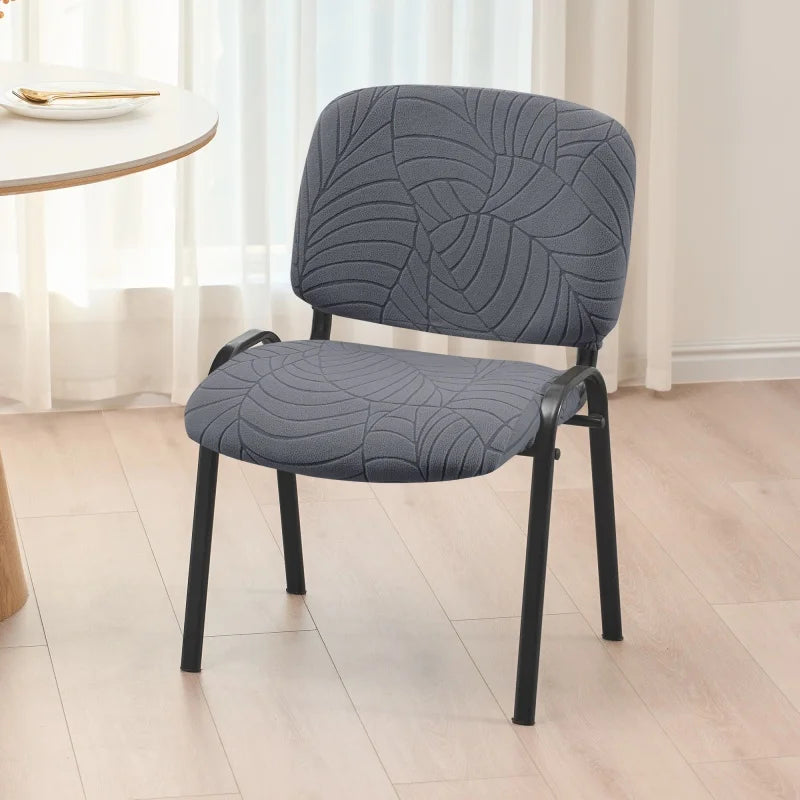 housses chaise polyester jacquard rayures modernes couverture chaise banquet gris clair ajustable protégeant universel